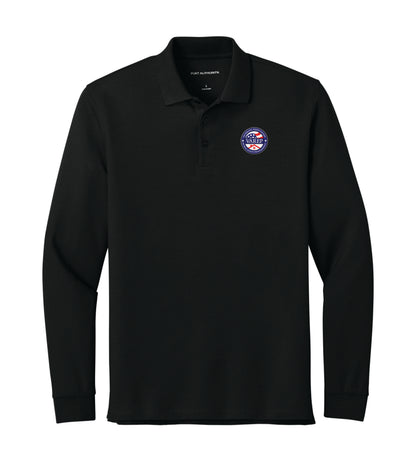 SHIELD : Long Sleeve Pique Polo