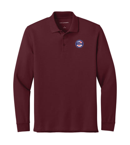 SHIELD : Long Sleeve Pique Polo